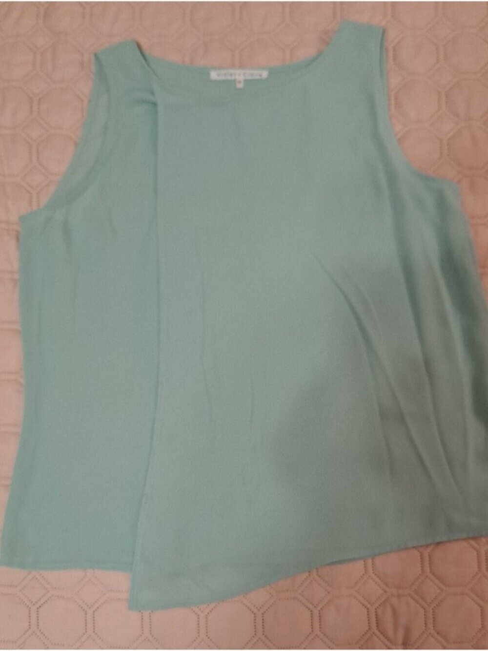 Green Asymmetrical Sleeveless Top